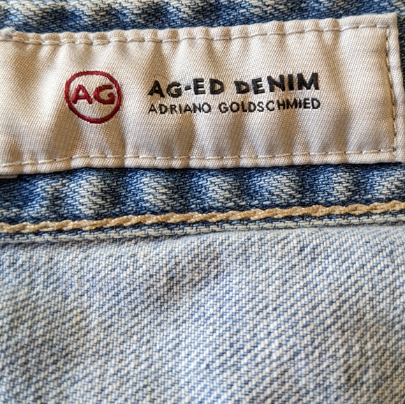 AG ED Adriano Goldschmied Ex Boyfriend Slouchy Slim Distressed Jeans Size 28R. - Picture 6 of 10